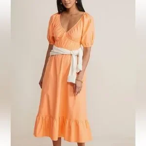 Vineyard Vines | Dresses | Vineyard Vines Womens Poplin Vneck Midi